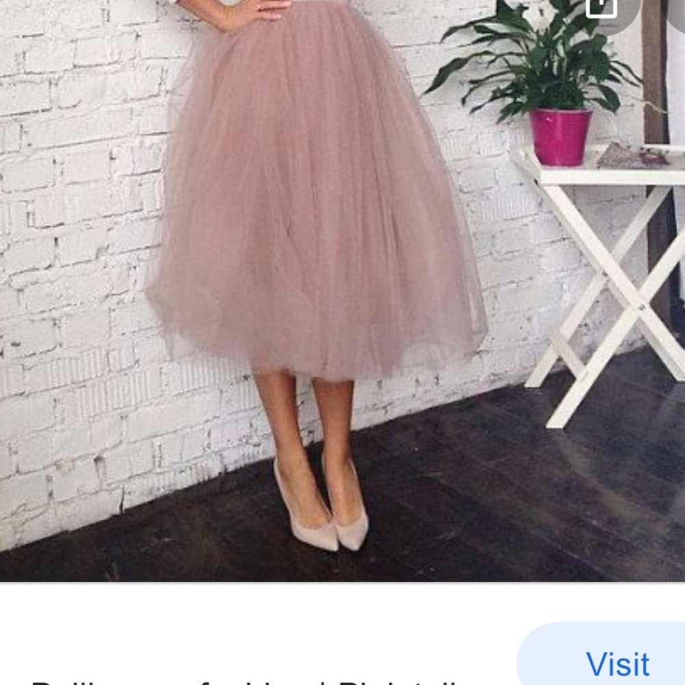 Dusty Rose Tuelle Long Maxi Skirt Medium